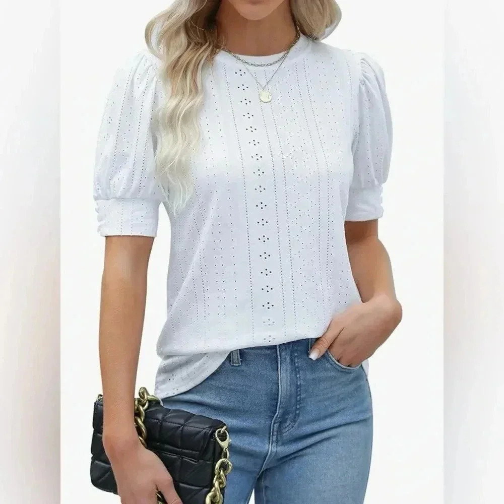 BMJL Womens Dressy Casual V-Neck  Blouse - Size Small